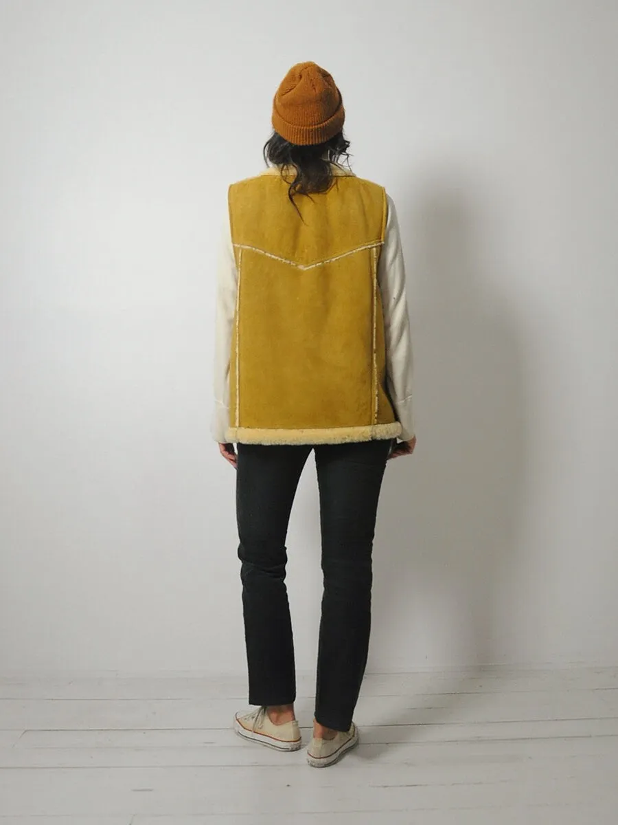 1970's Shearling Suede Vest