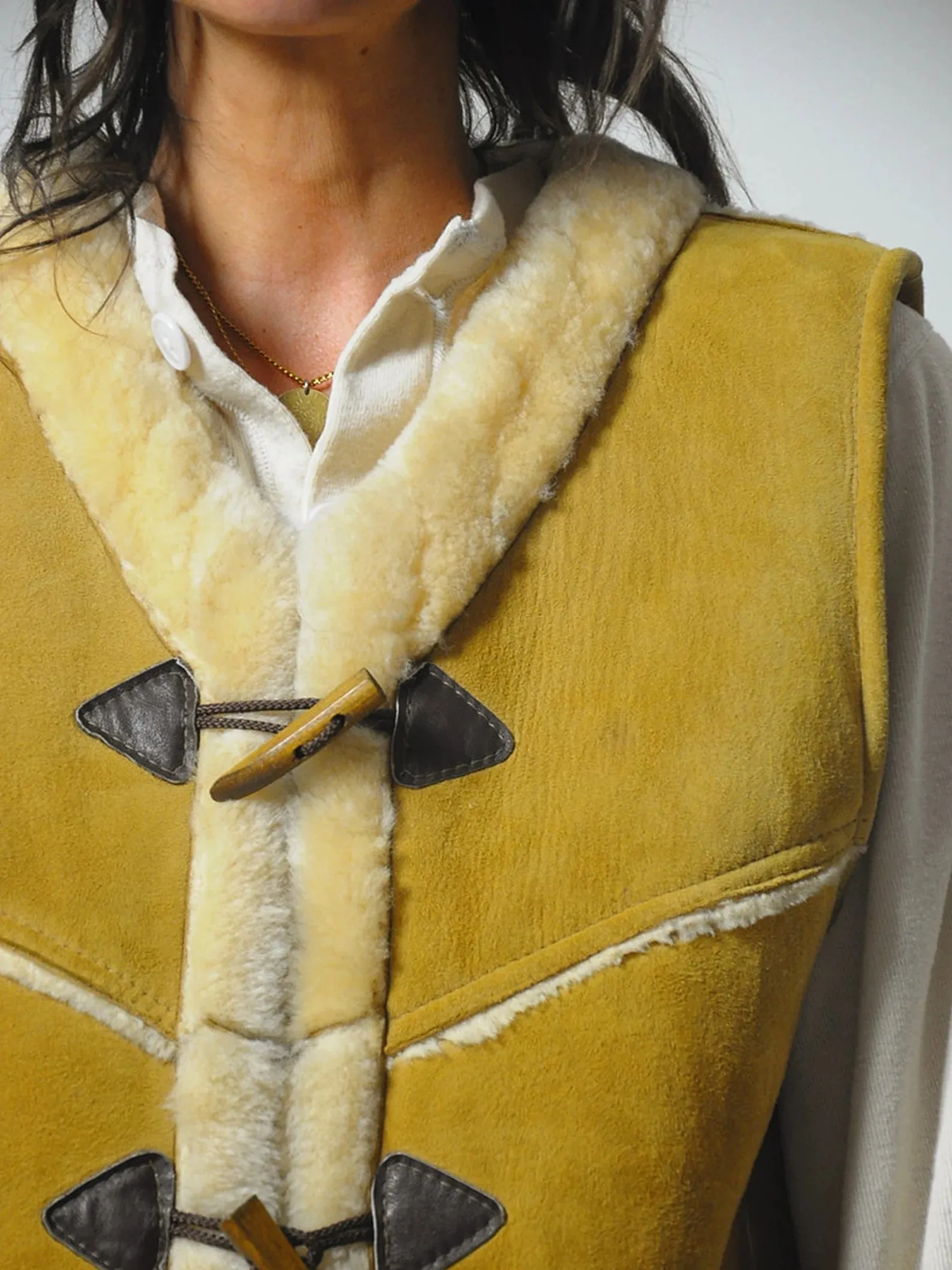 1970's Shearling Suede Vest