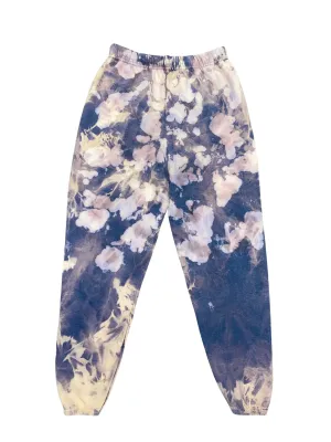 8586: VINTAGE WASHED TIE DYE INDIGO JOGGER SWEATPANTS