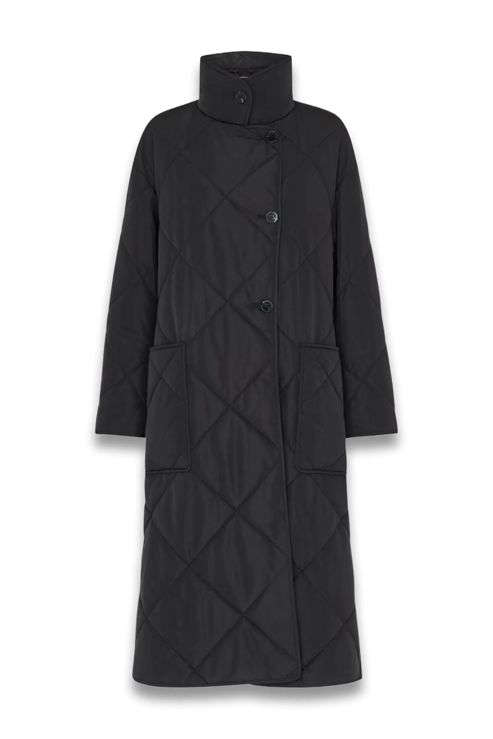 Black Alice Longline Quilted Coat