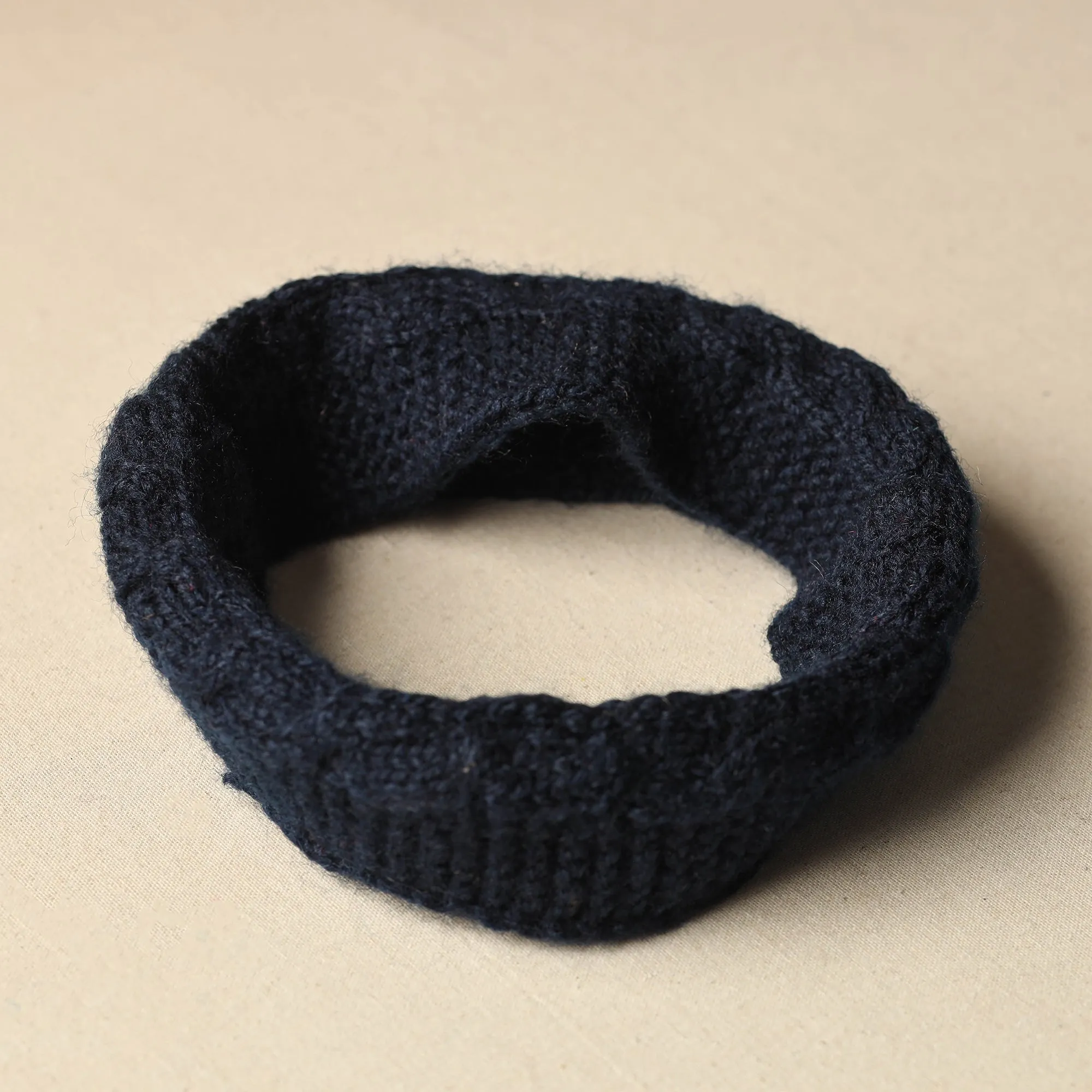 Black - Kumaun Hand Knitted Woolen Warm Headband 11