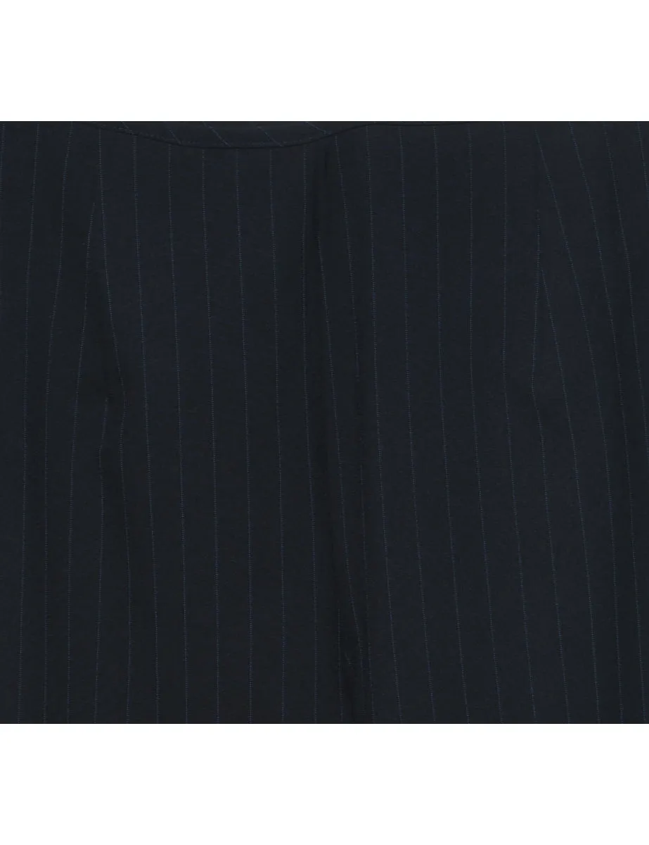 Black Pinstriped Trousers - W30 L30