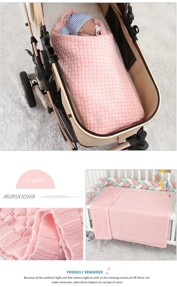 Blankets Knitted Swaddle Wrap 100*80cm