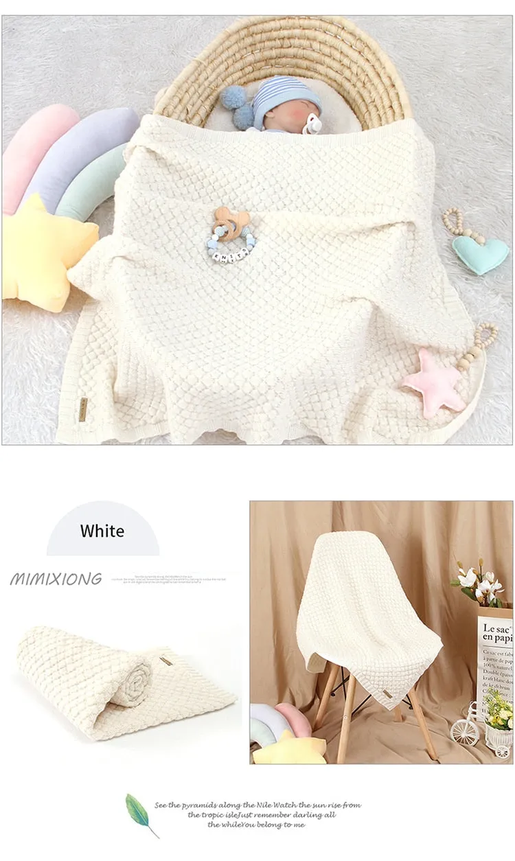 Blankets Knitted Swaddle Wrap 100*80cm