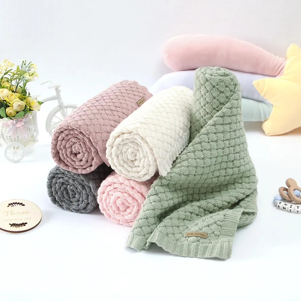 Blankets Knitted Swaddle Wrap 100*80cm