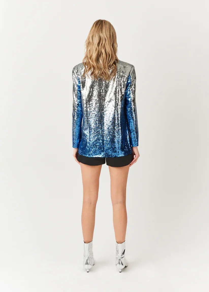 Blue Multi Sequin Blazer