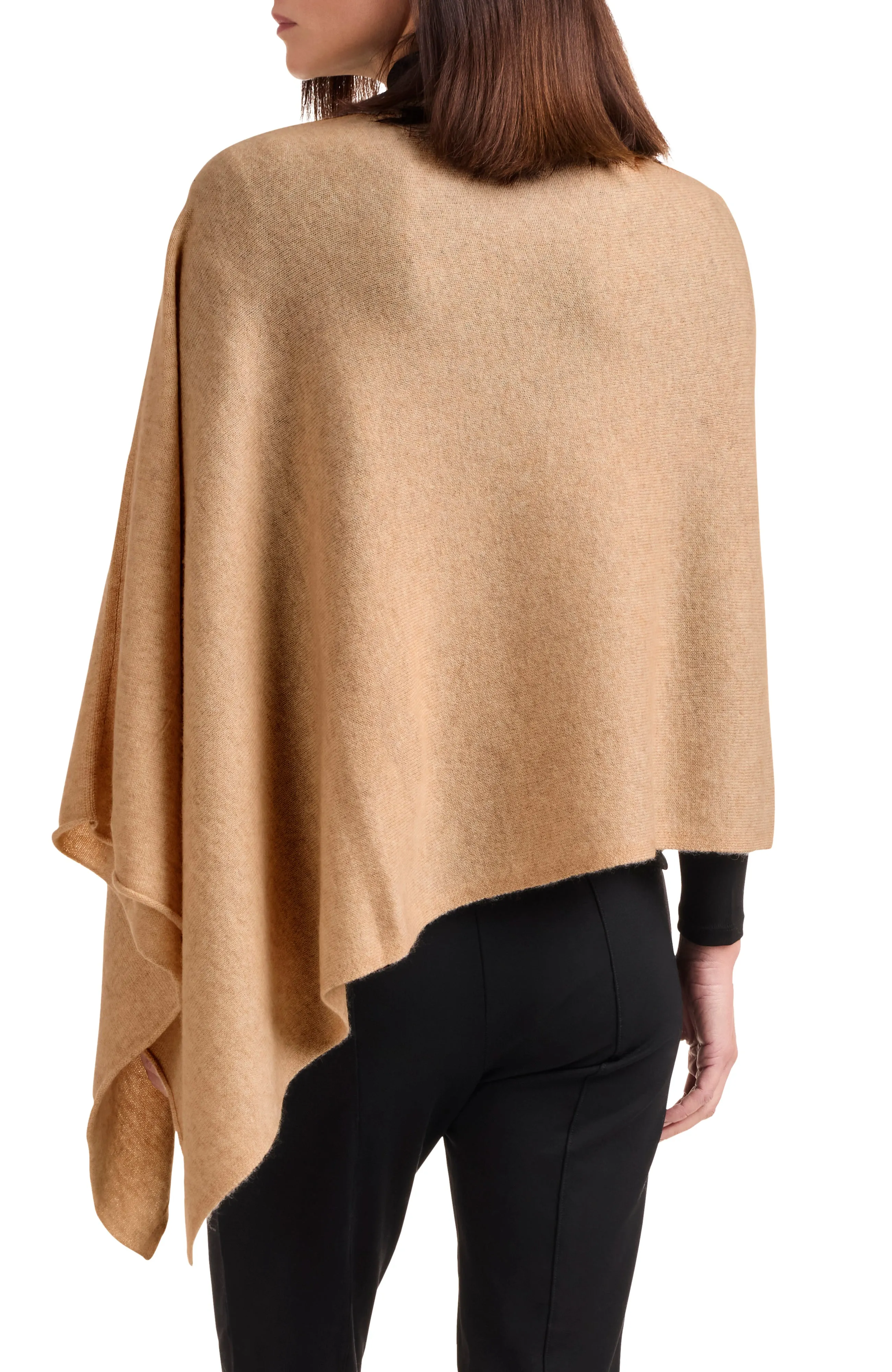 CASHMERE ASYMMETRICAL PONCHO