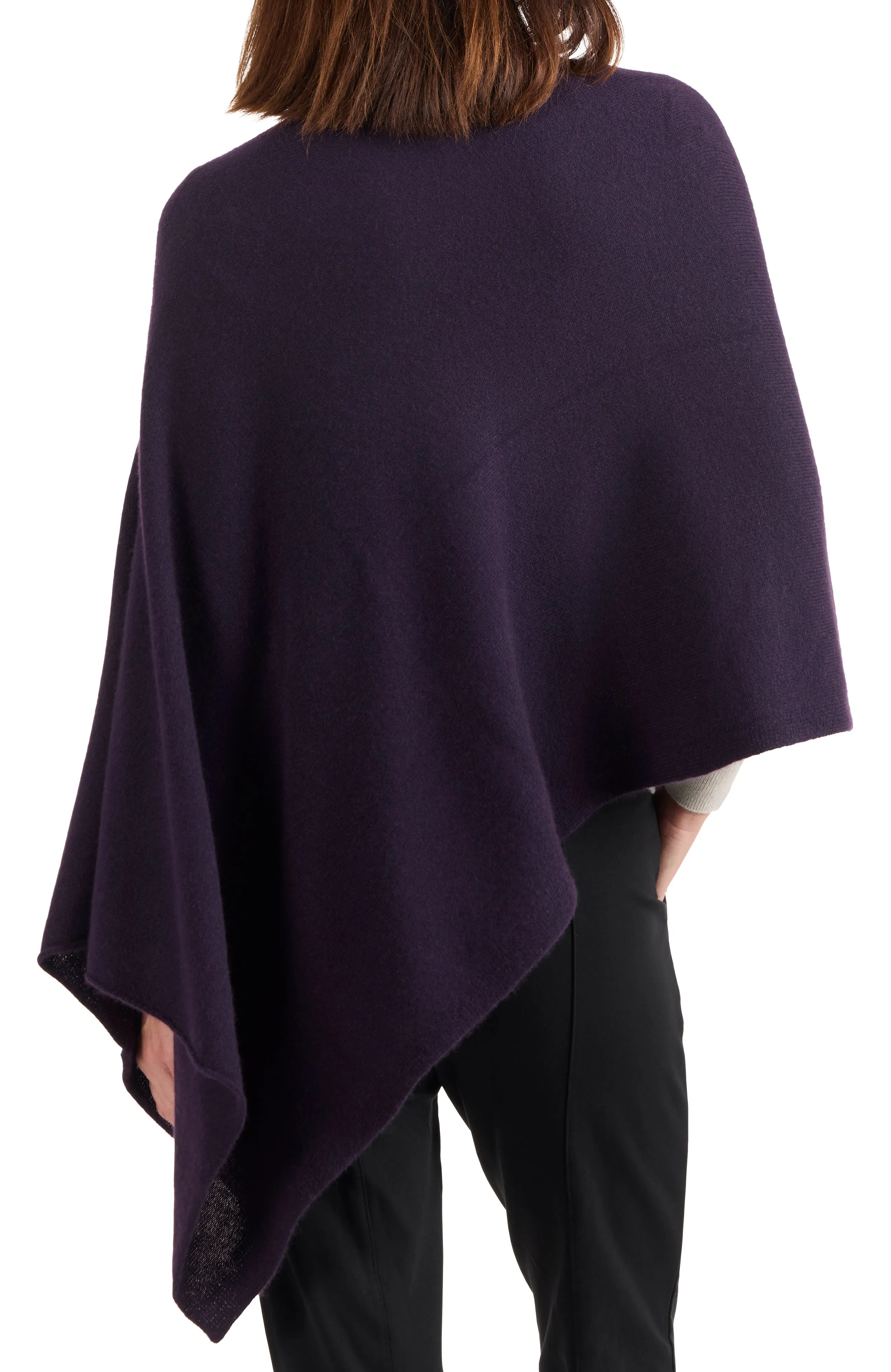 CASHMERE ASYMMETRICAL PONCHO