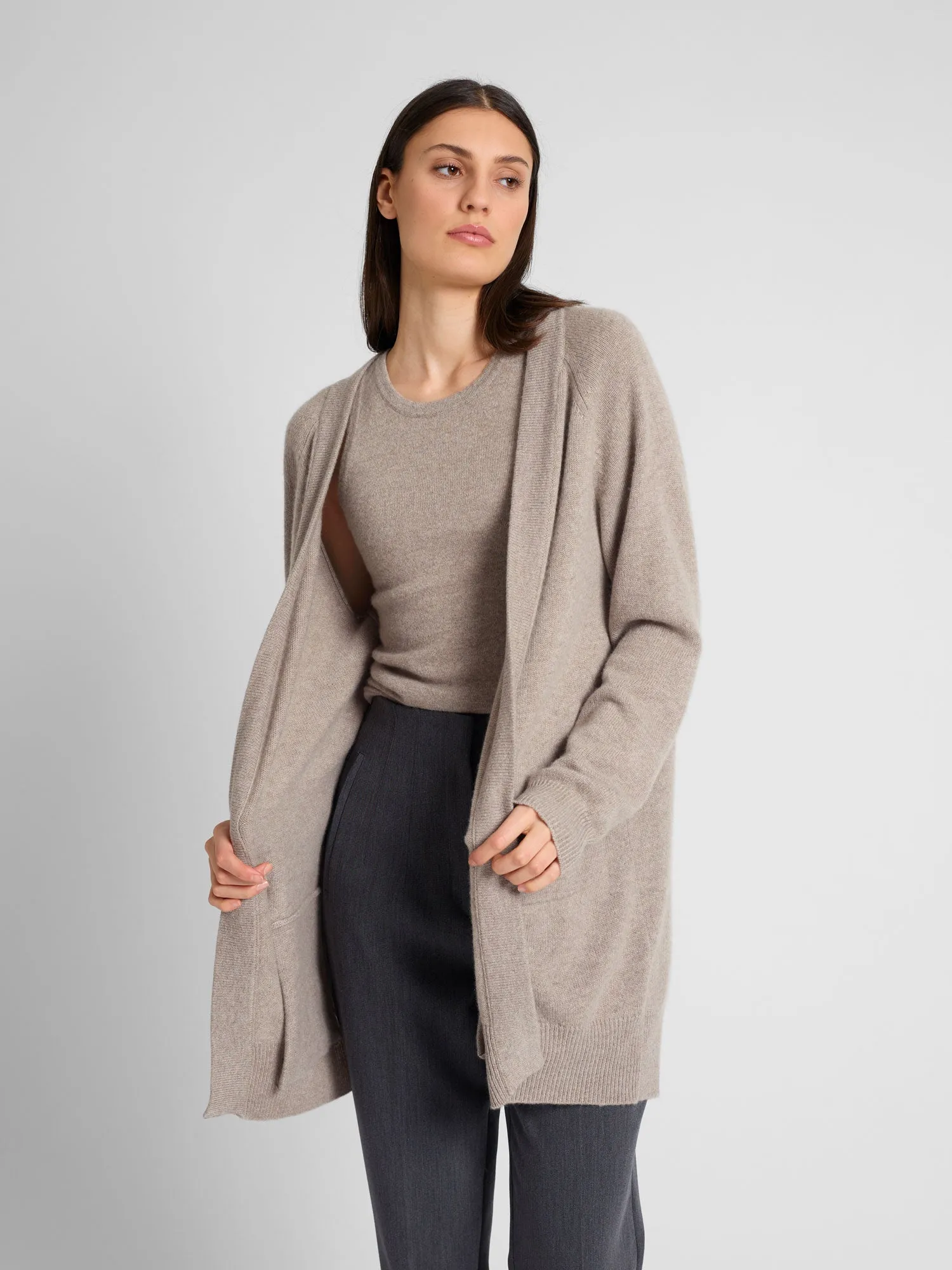 Cashmere cardigan "Solveig" - toast