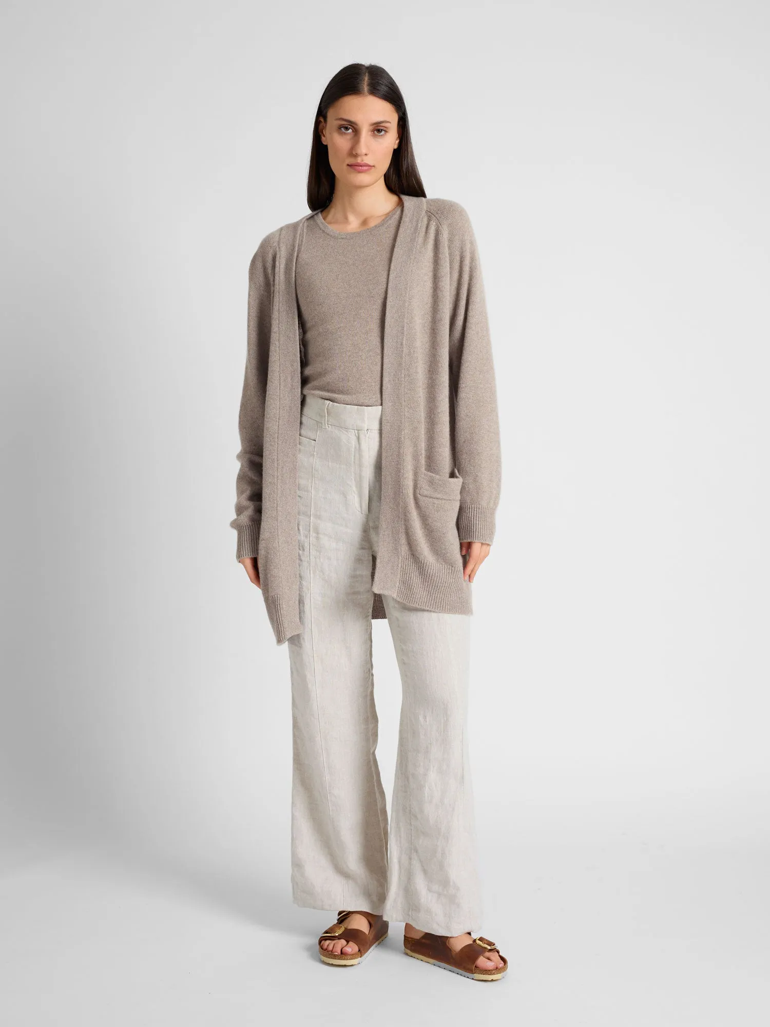 Cashmere cardigan "Solveig" - toast