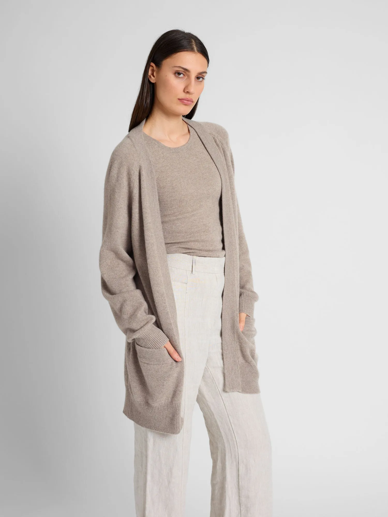 Cashmere cardigan "Solveig" - toast