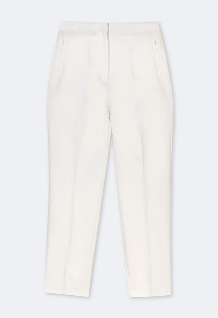 Choice Single Tone High-Waist Trousers Sand