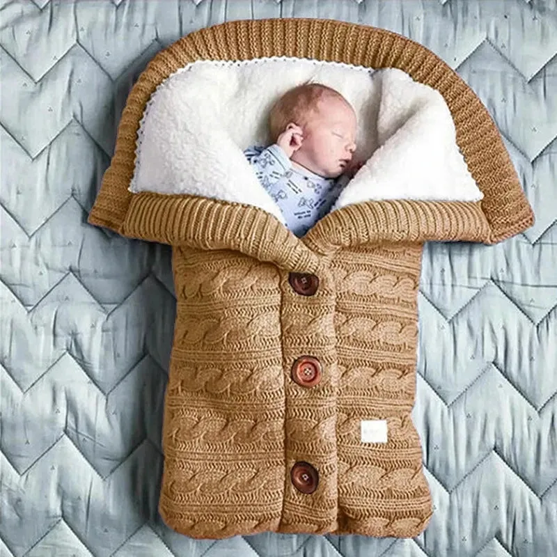 Cozy Warm Knitted Infants Sleeping Envelope - 8 Colors