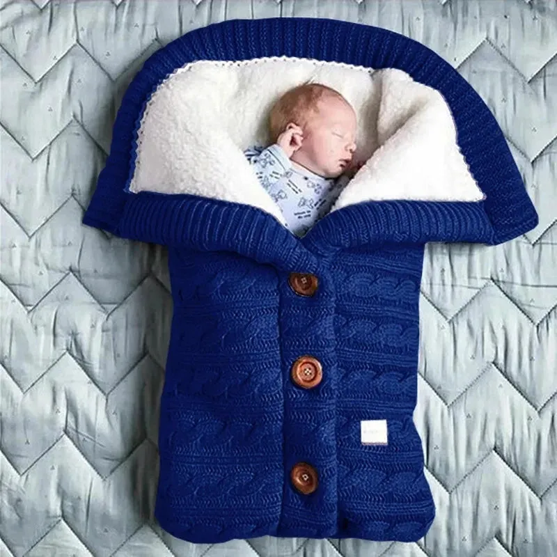 Cozy Warm Knitted Infants Sleeping Envelope - 8 Colors