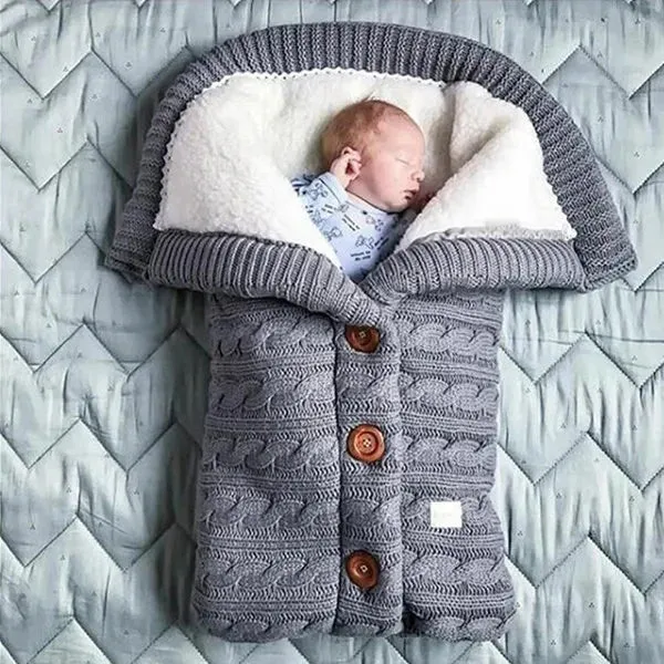 Cozy Warm Knitted Infants Sleeping Envelope - 8 Colors