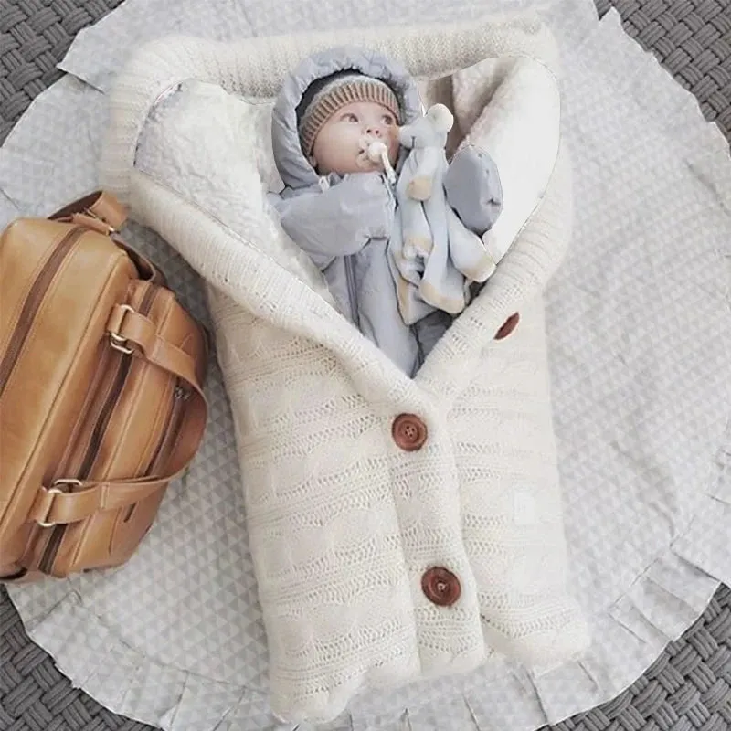 Cozy Warm Knitted Infants Sleeping Envelope - 8 Colors