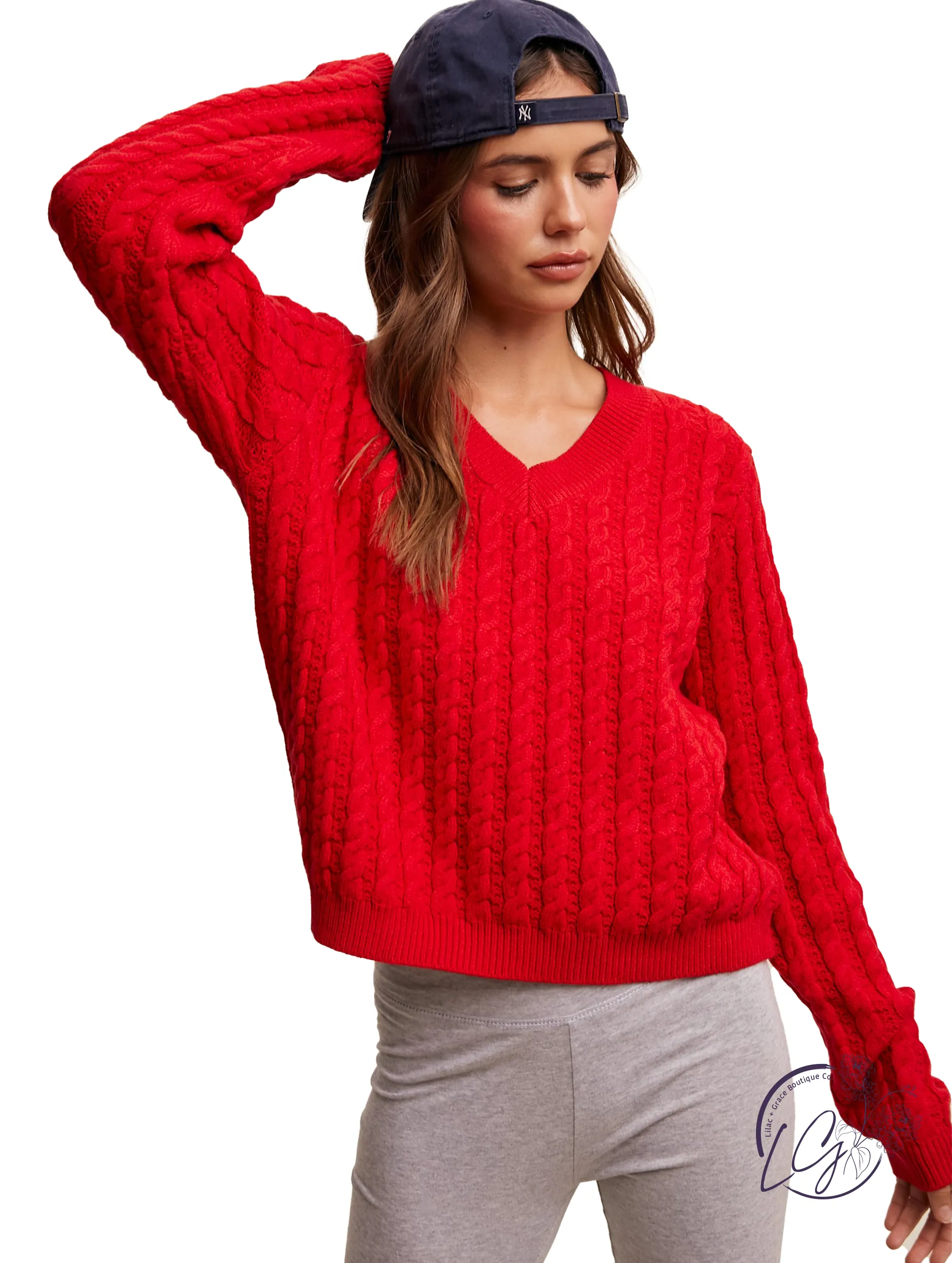 Cranberry Chic Pullover Sweater