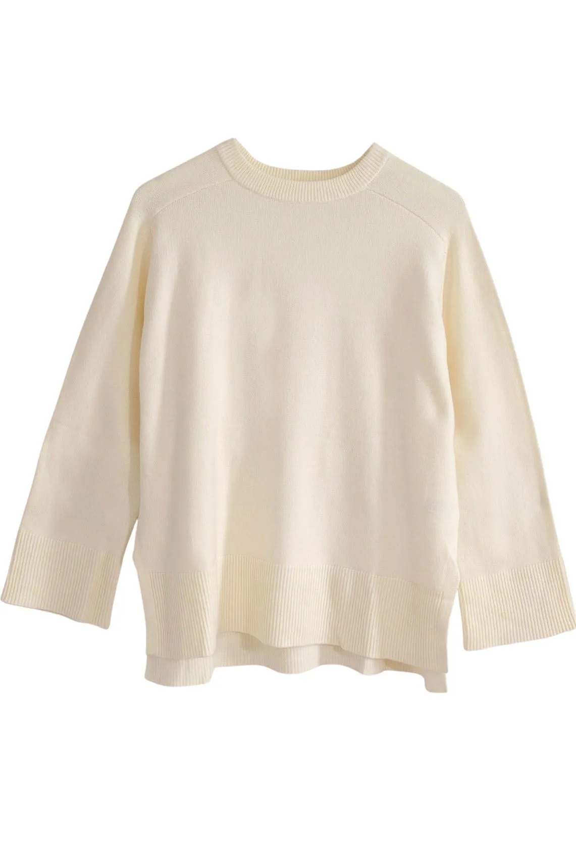 Cream Soft Crew Neck Jumper