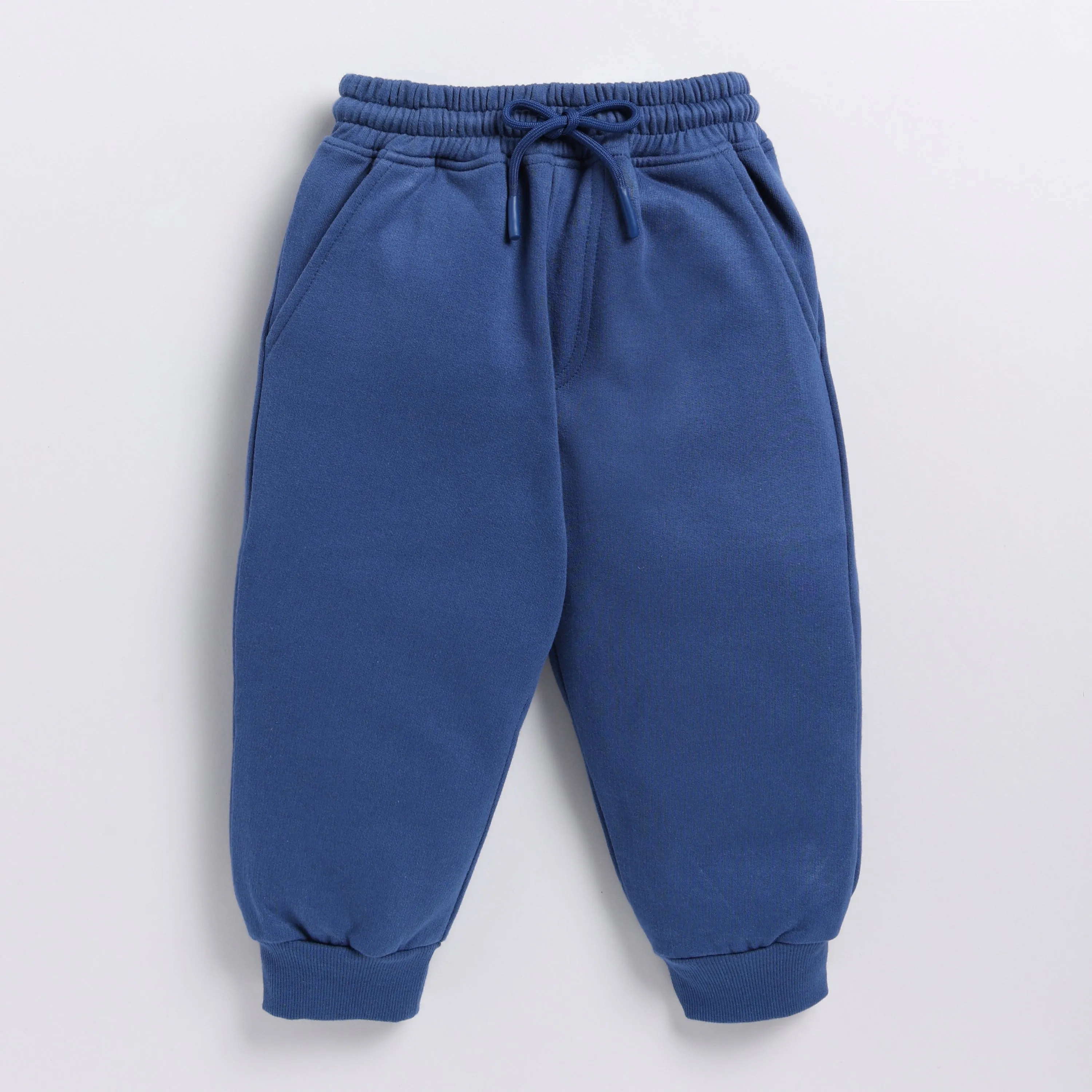 Dark Blue Organic Fleece Relaxed Jogger