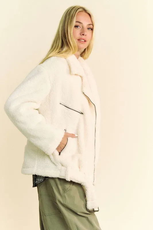 Davi & Dani Faux Fur Zip Up Jacket