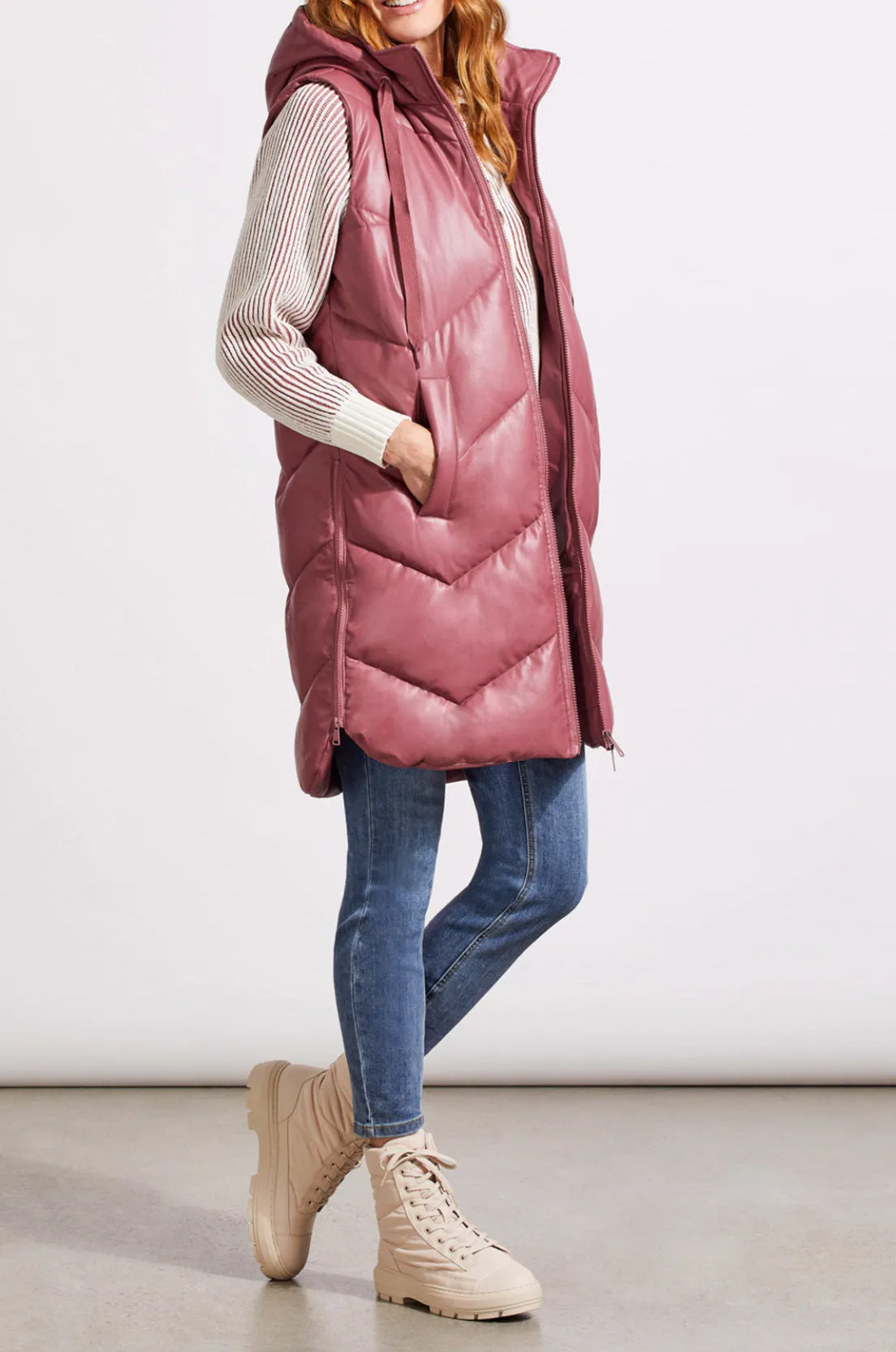 Deep Rose Puffer Vest