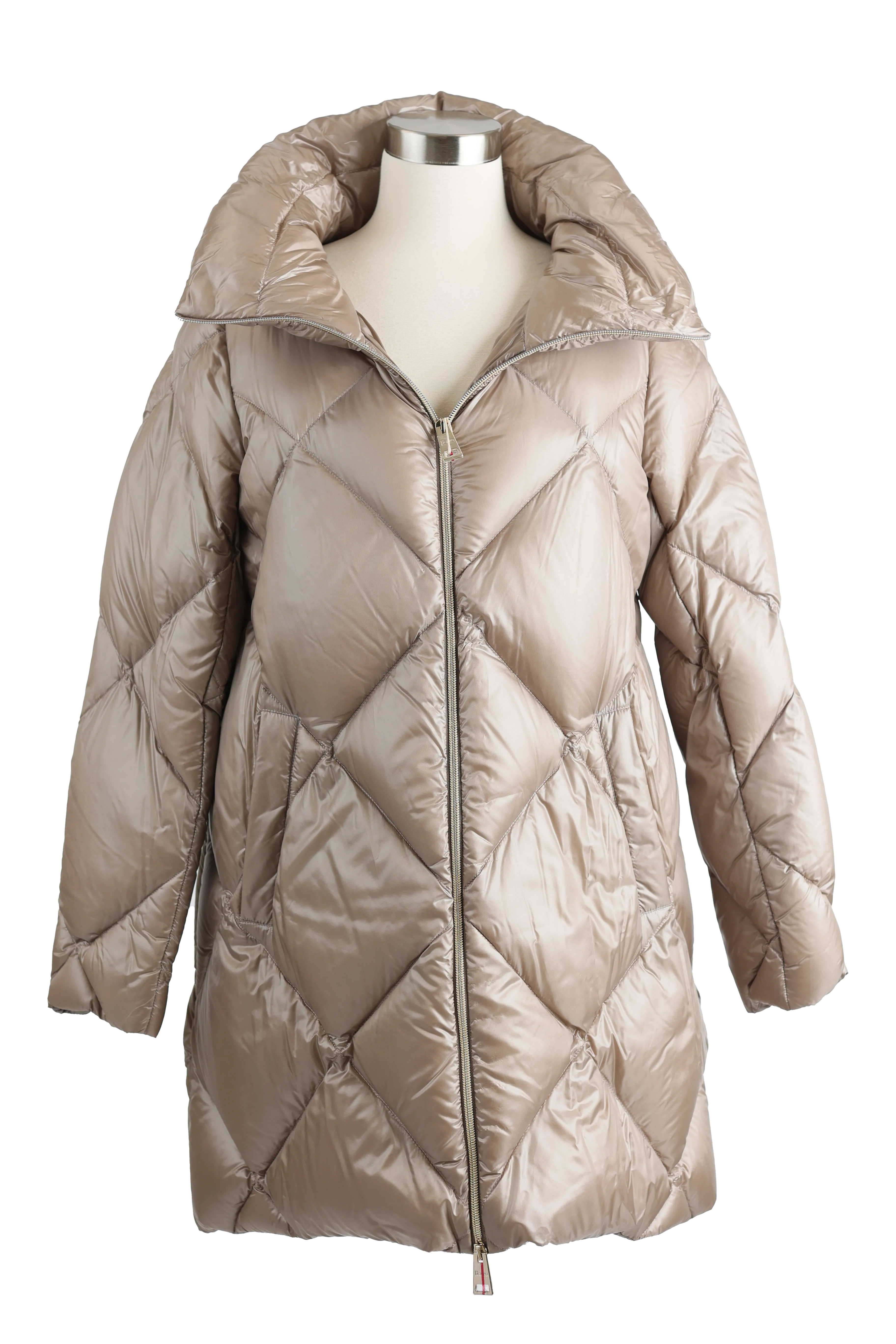 Diamond Quilted Down Puffer Coat