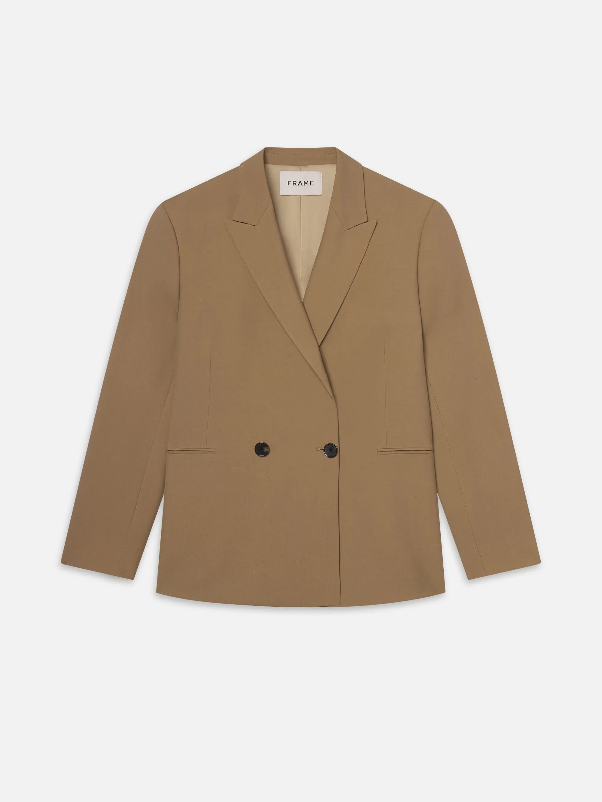 Double Breasted Blazer -- Dark Tan