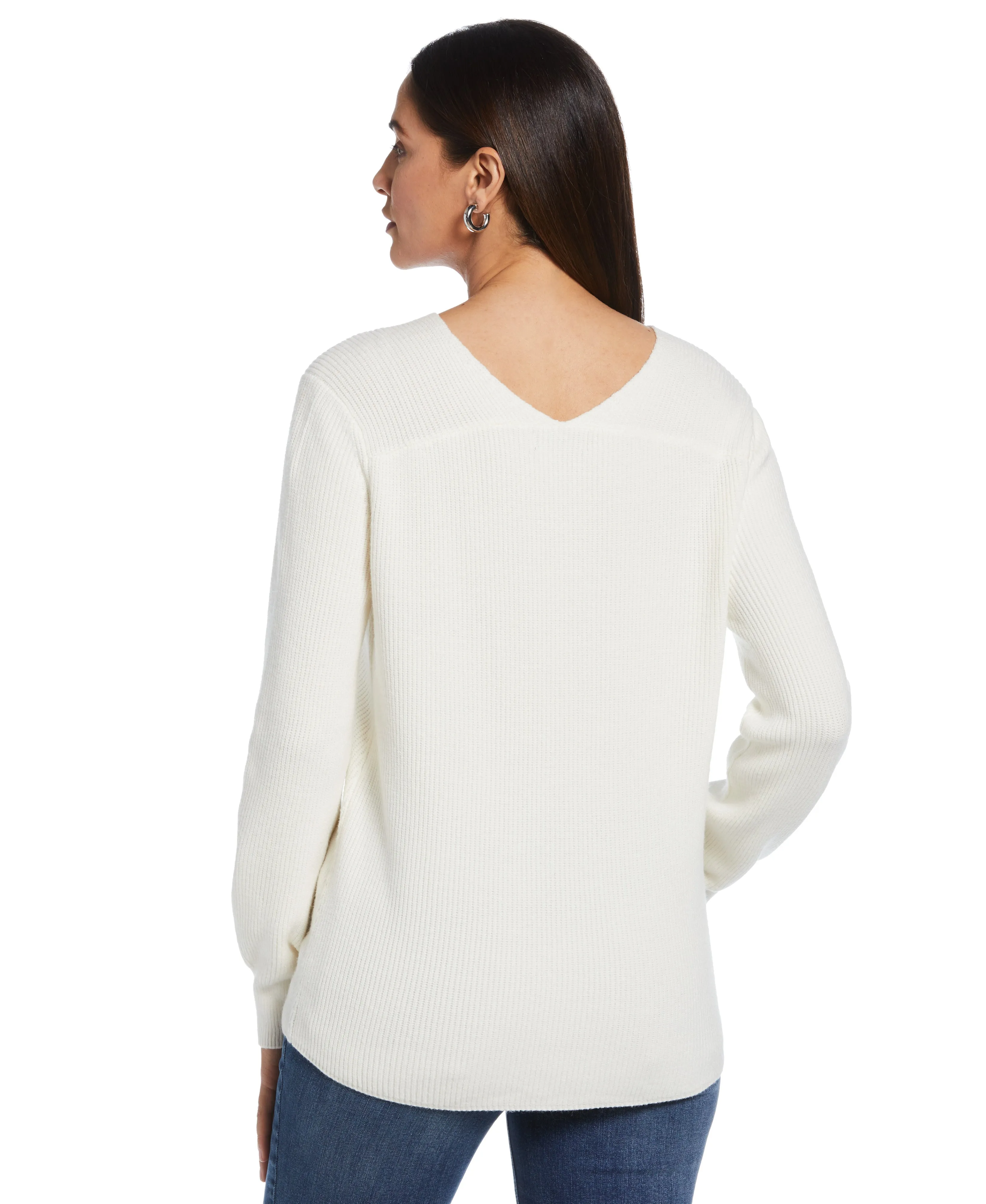 Essential Ribbed V-Neck Sweater