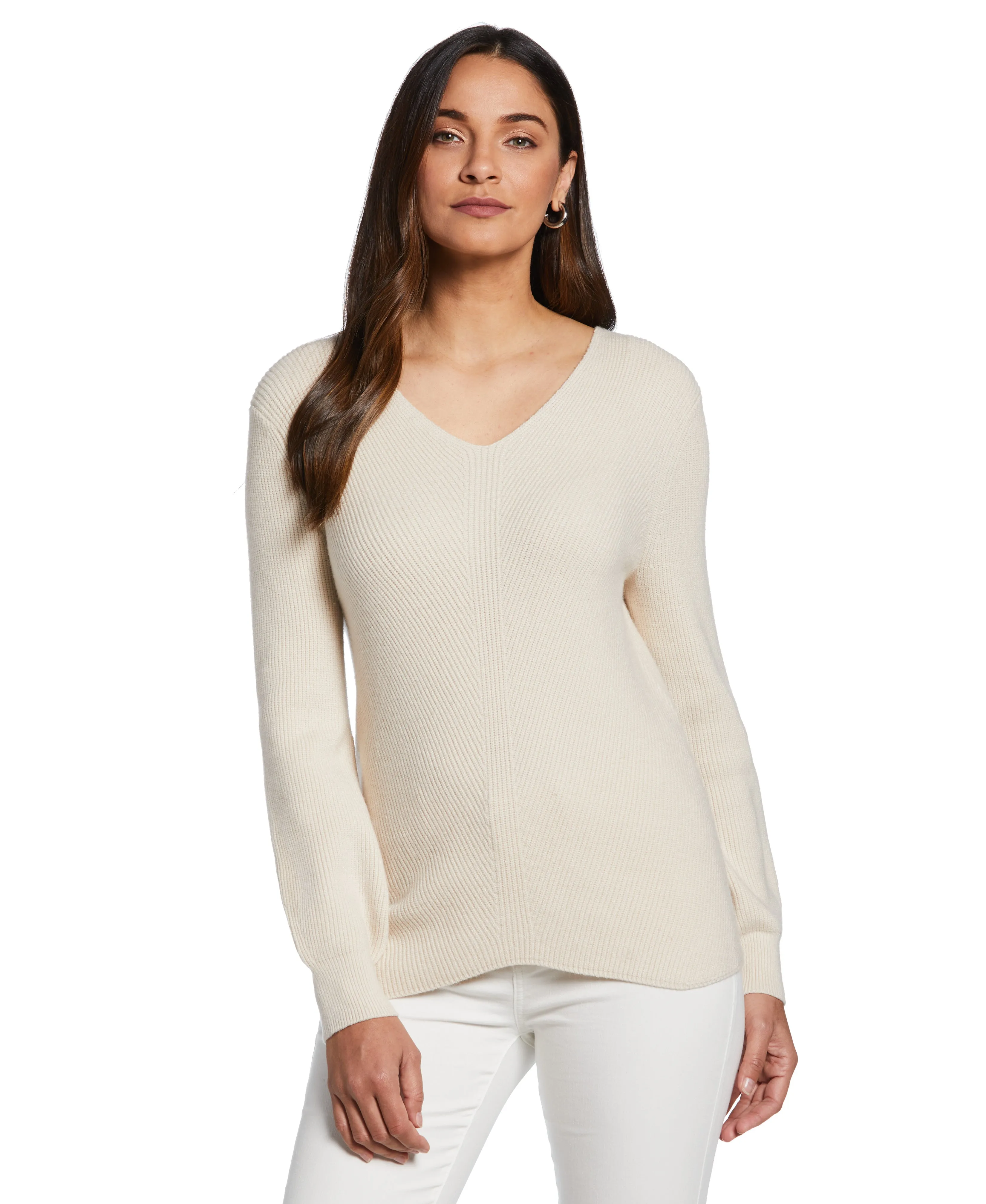 Essential Ribbed V-Neck Sweater