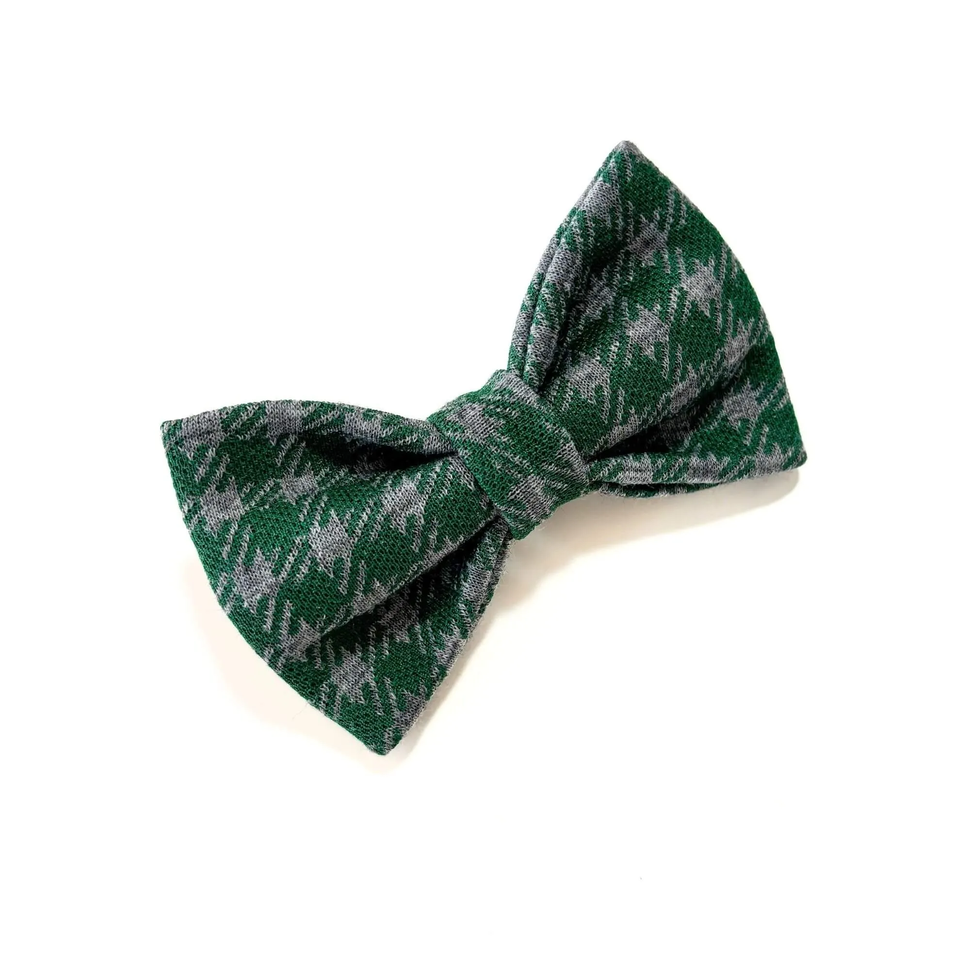 Evergreen Knit Plaid Bow Tie