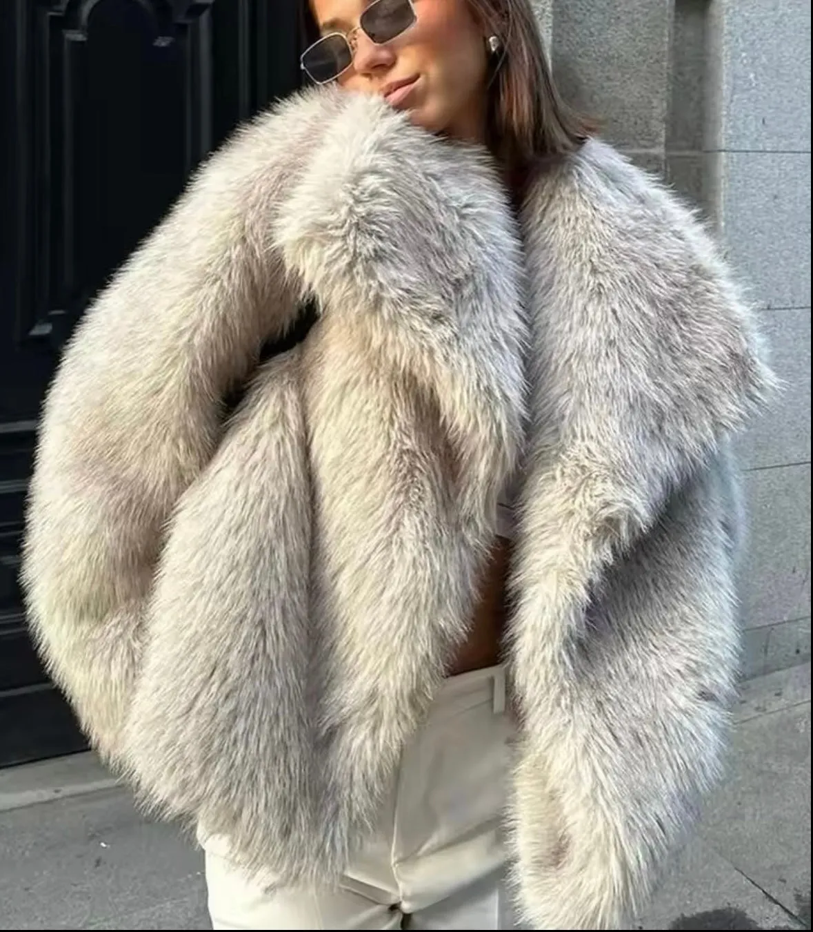 Faux fur jacket