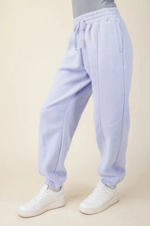 French Terry Fleece Jogger Sweatpant Iris