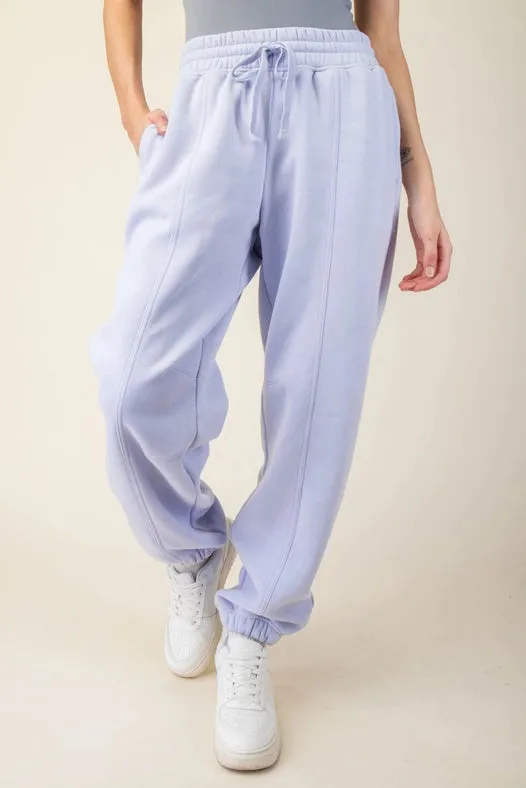 French Terry Fleece Jogger Sweatpant Iris