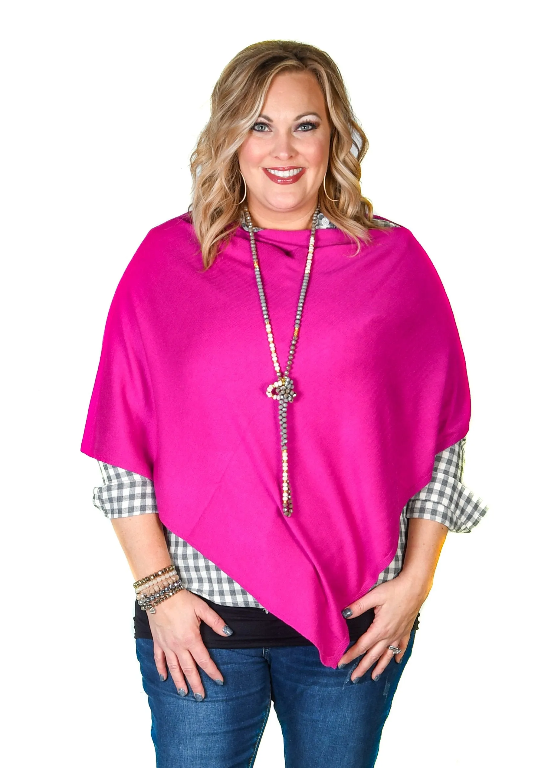 Fuschia Poncho