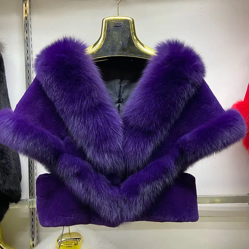 Genuine Fur Women's Party Cape