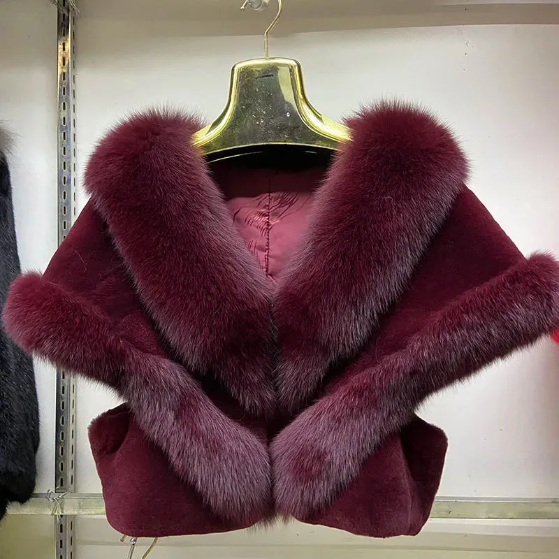 Genuine Fur Women's Party Cape