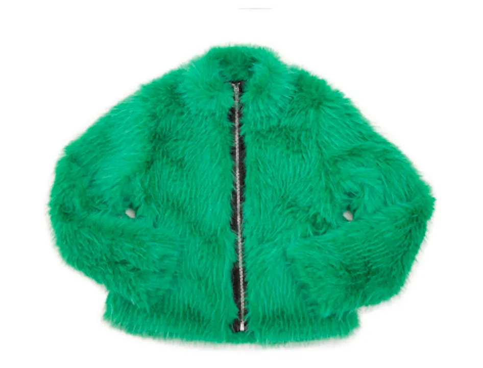 Green Faux Fur Jacket