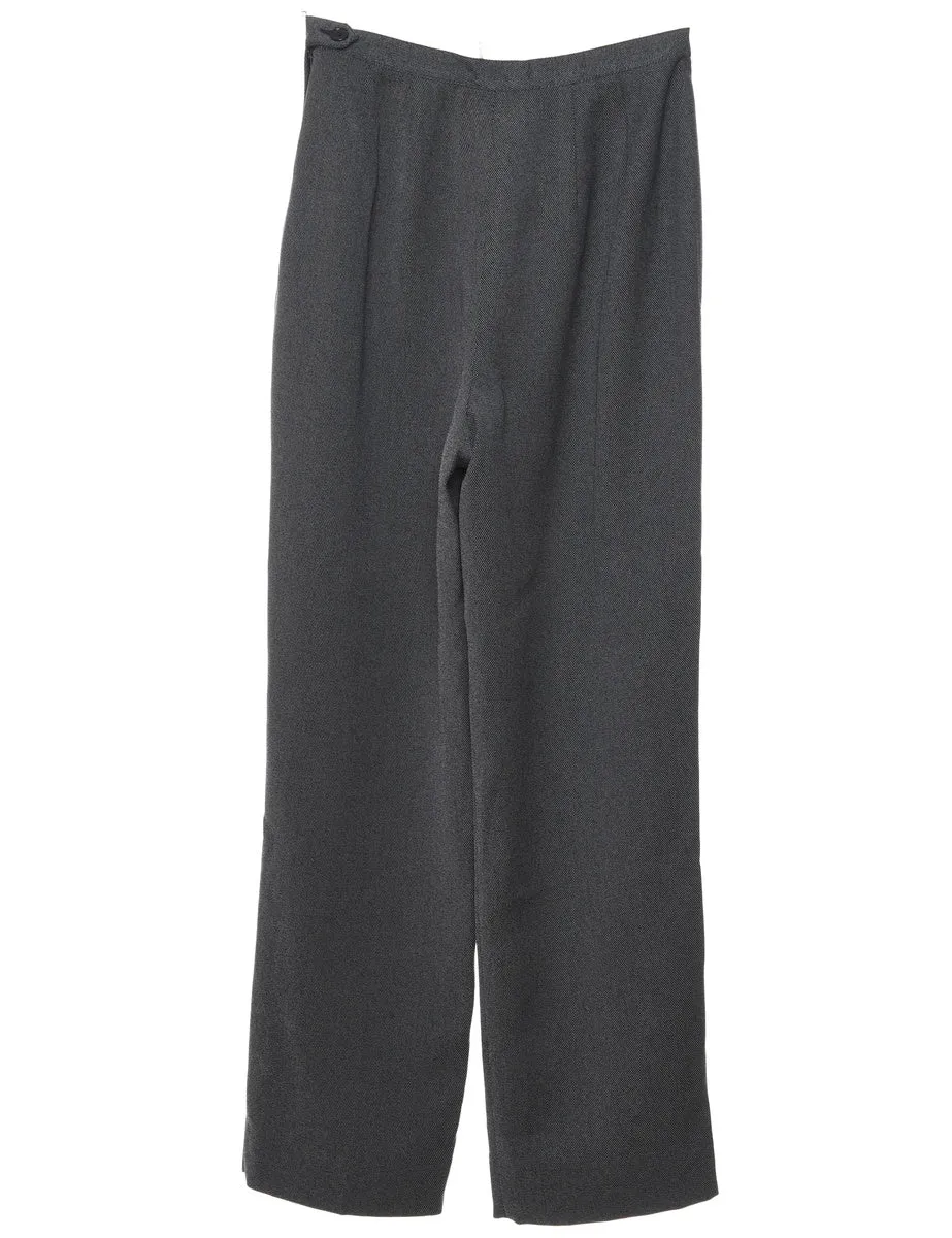 High Waist Casual Dark Grey Trousers - W24 L30