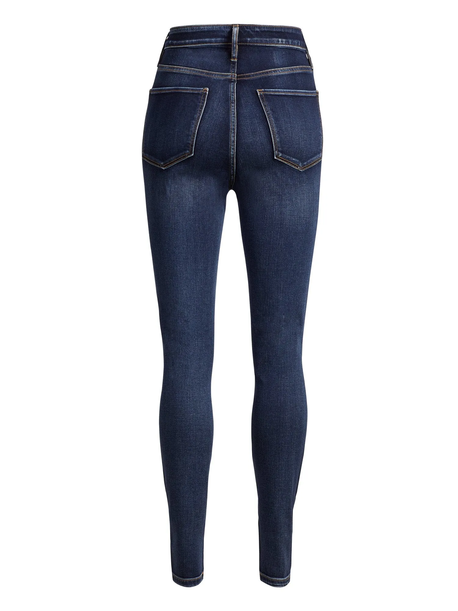 High-Waisted Super-Skinny Jeans - Cowboy Blue