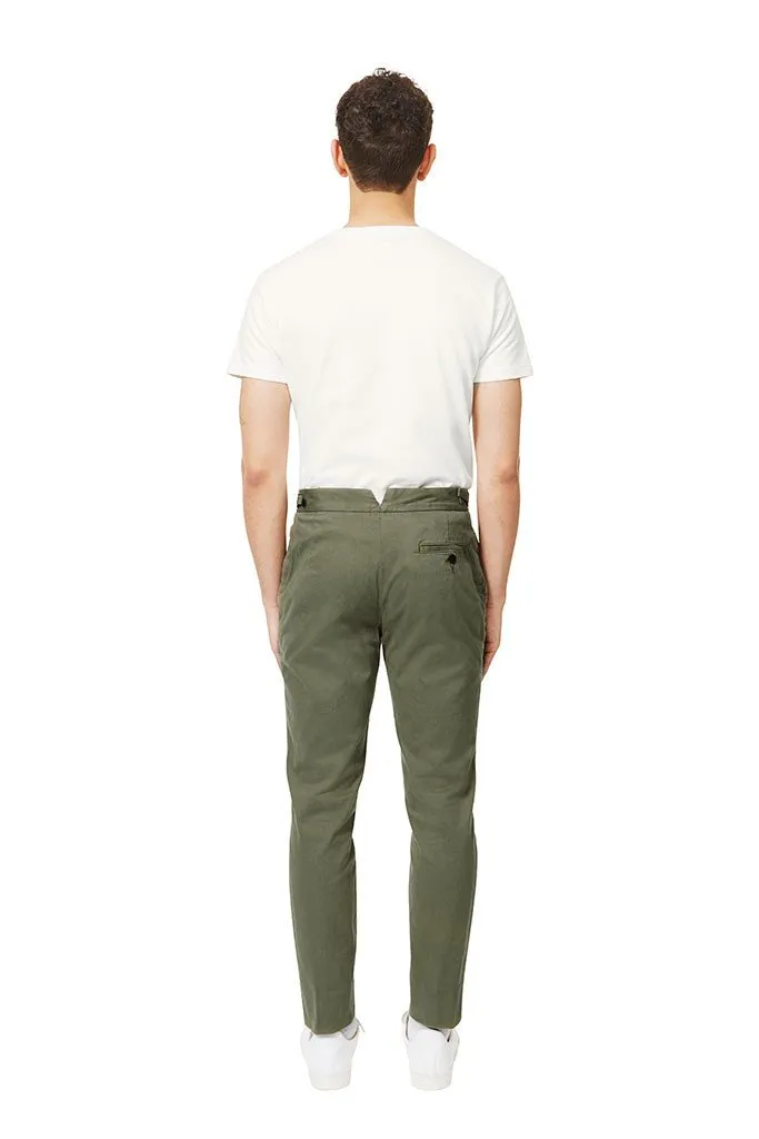 High Waisted Trousers - Moss