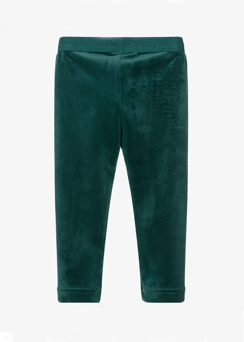 Holly Velvet Leggings - Bottle Green