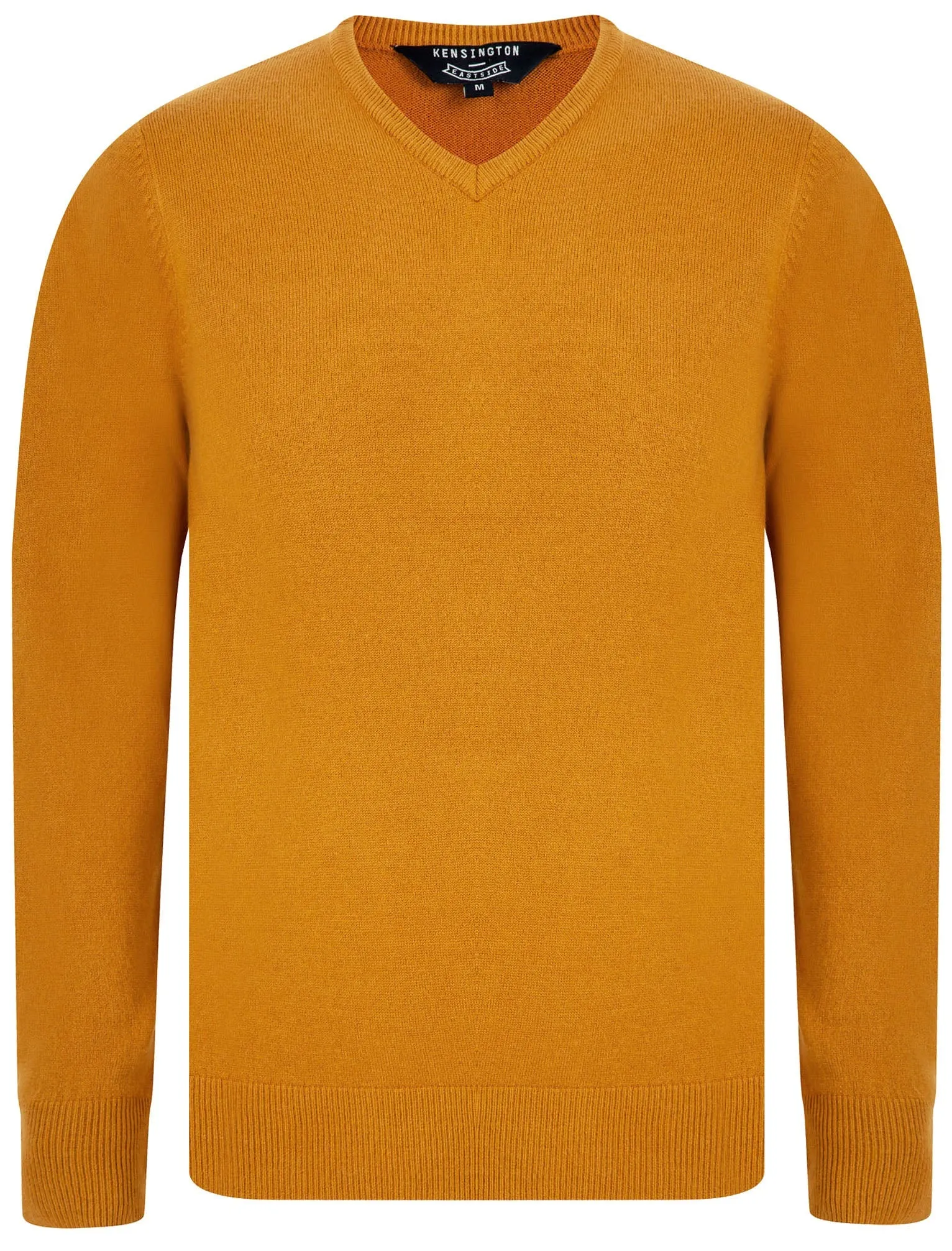 Kasso Soft V Neck Jumper In Mustard - Kensington Eastside