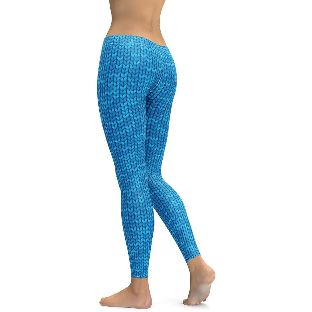 Knitted Print Pattern Leggings