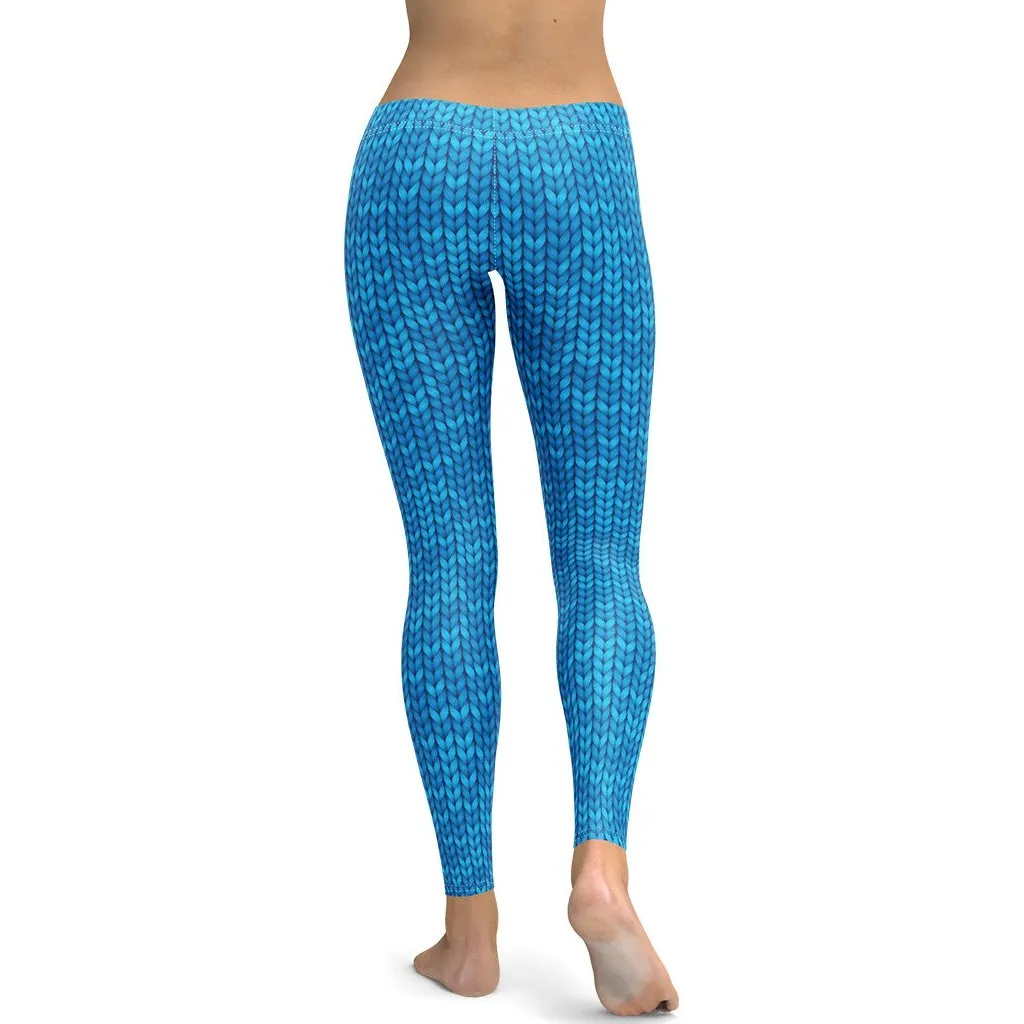 Knitted Print Pattern Leggings