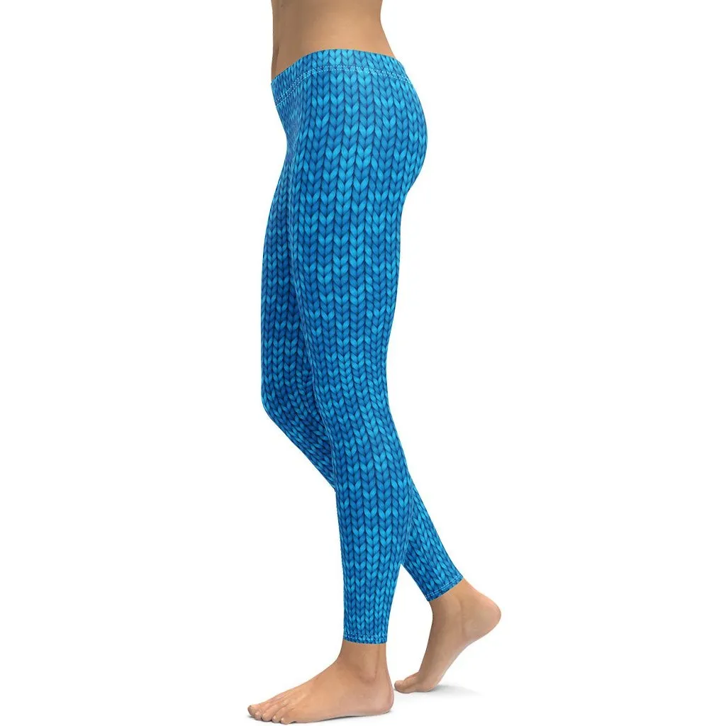 Knitted Print Pattern Leggings