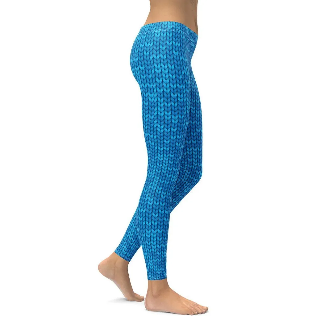 Knitted Print Pattern Leggings