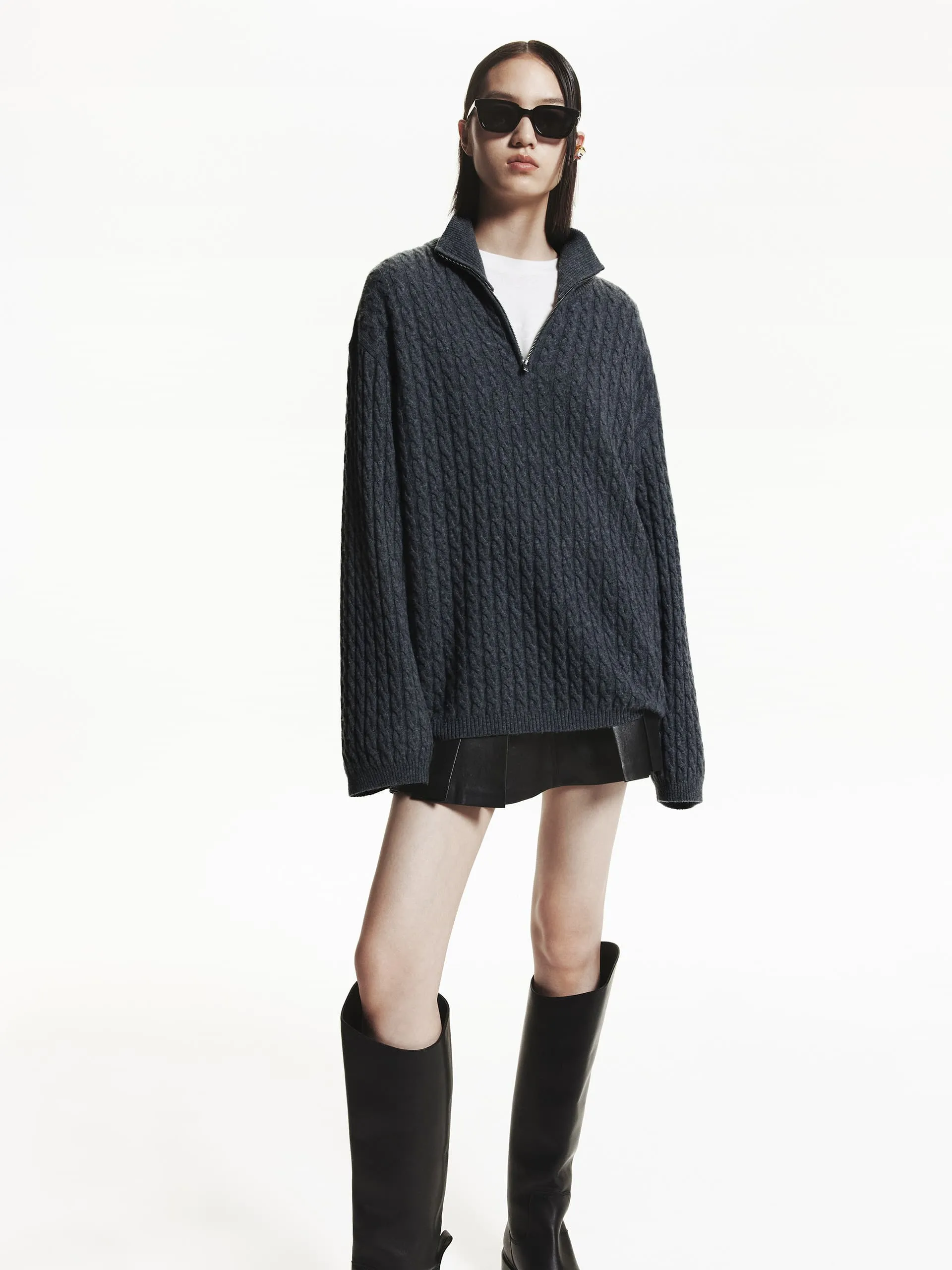 Loose Cable Knit Sweater