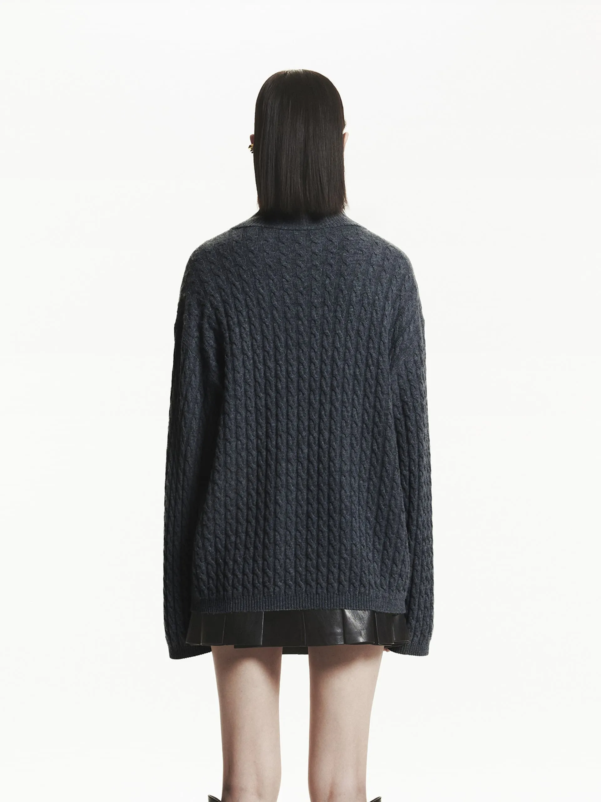 Loose Cable Knit Sweater