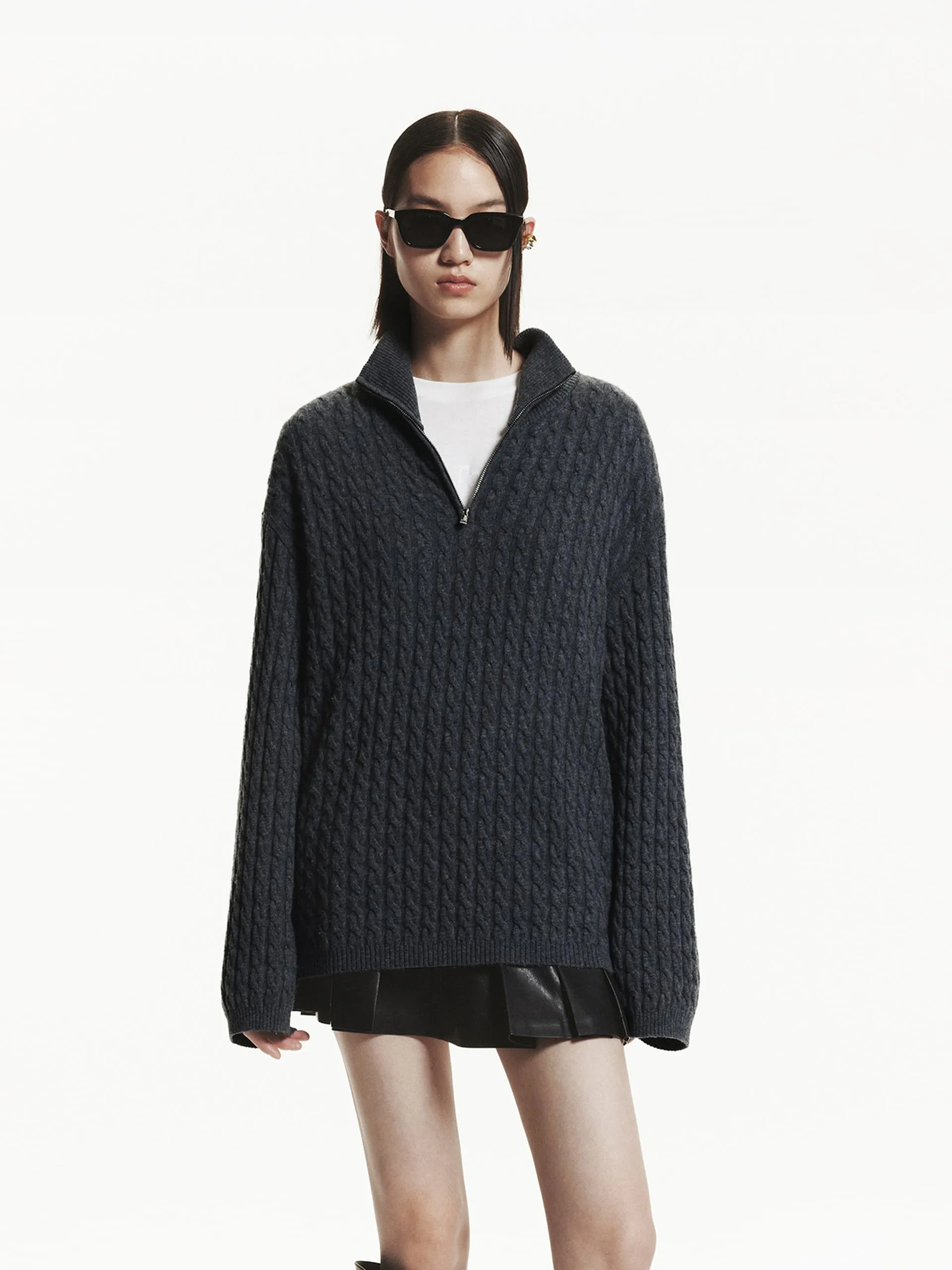 Loose Cable Knit Sweater