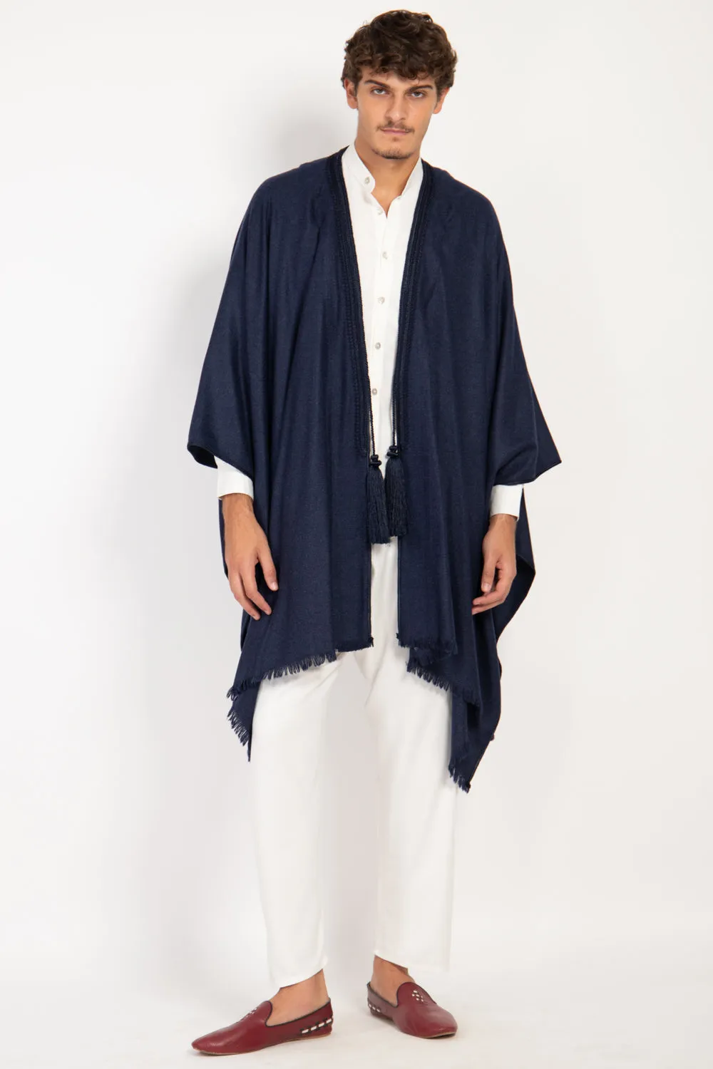 Loro Piana Cashmere Navy Poncho